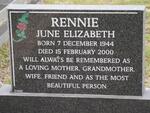 RENNIE June Elizabeth 1944-2000
