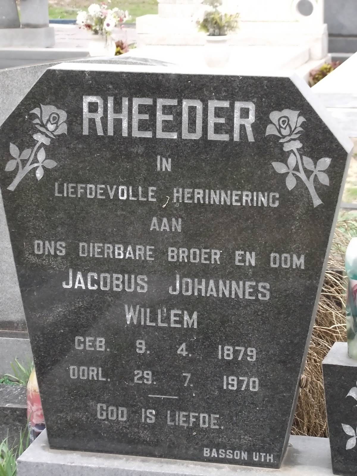 RHEEDER Jacobus Johannes Willem 1879-1970