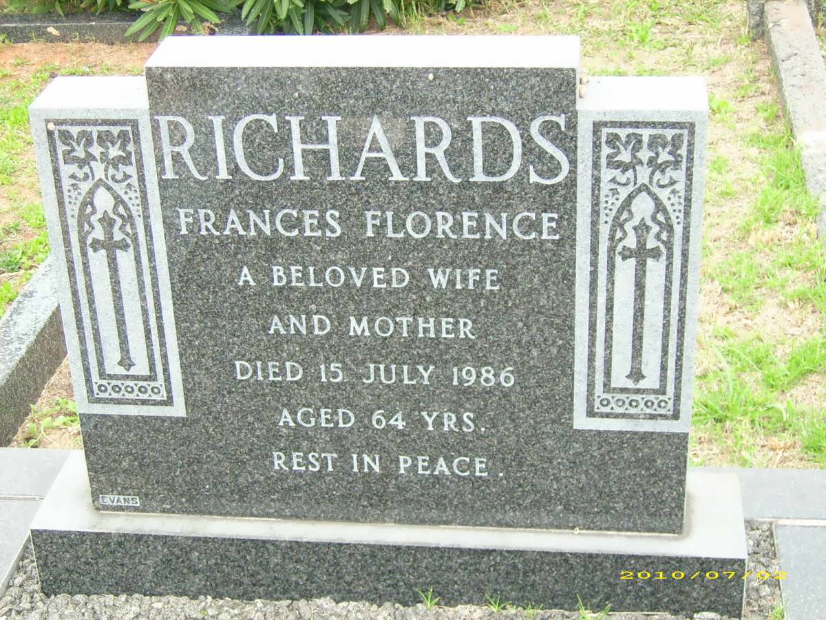 RICHARDS Frances Florence 1922-1986
