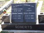 ROBERTS Gordon Samuel 1902-1974 & Sera Johana 1903-1985