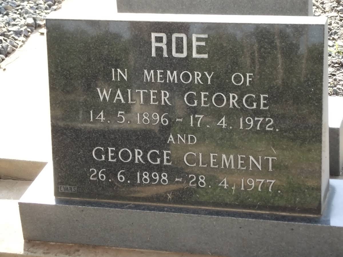 ROE Walter George 1896-1972 :: ROE George Clement 1898-1977