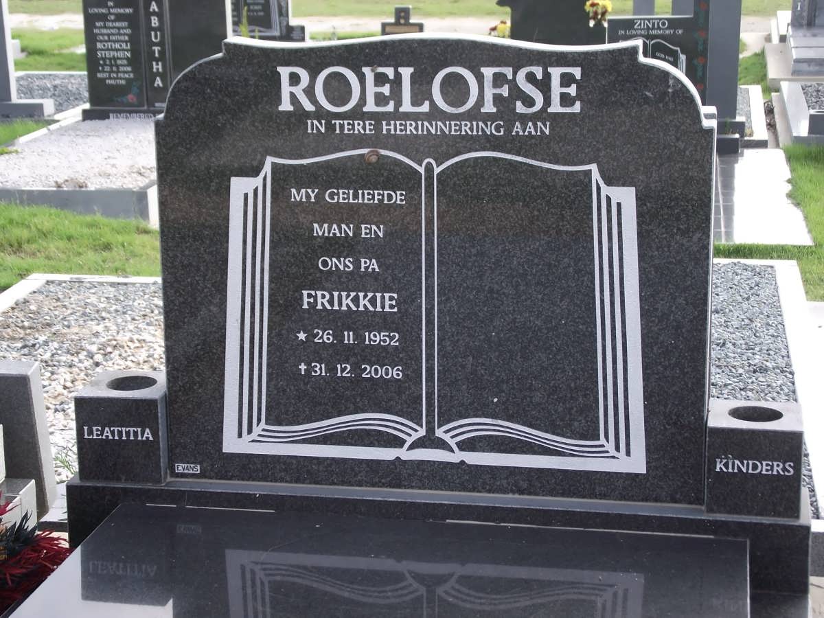 ROELOFSE Frederick 1952-2006