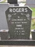 ROGERS Annie nee WEHMEYER 1893-1980