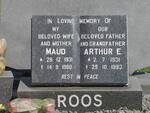 ROOS Maud 1931-1980 & Arthur E. 1931-1993