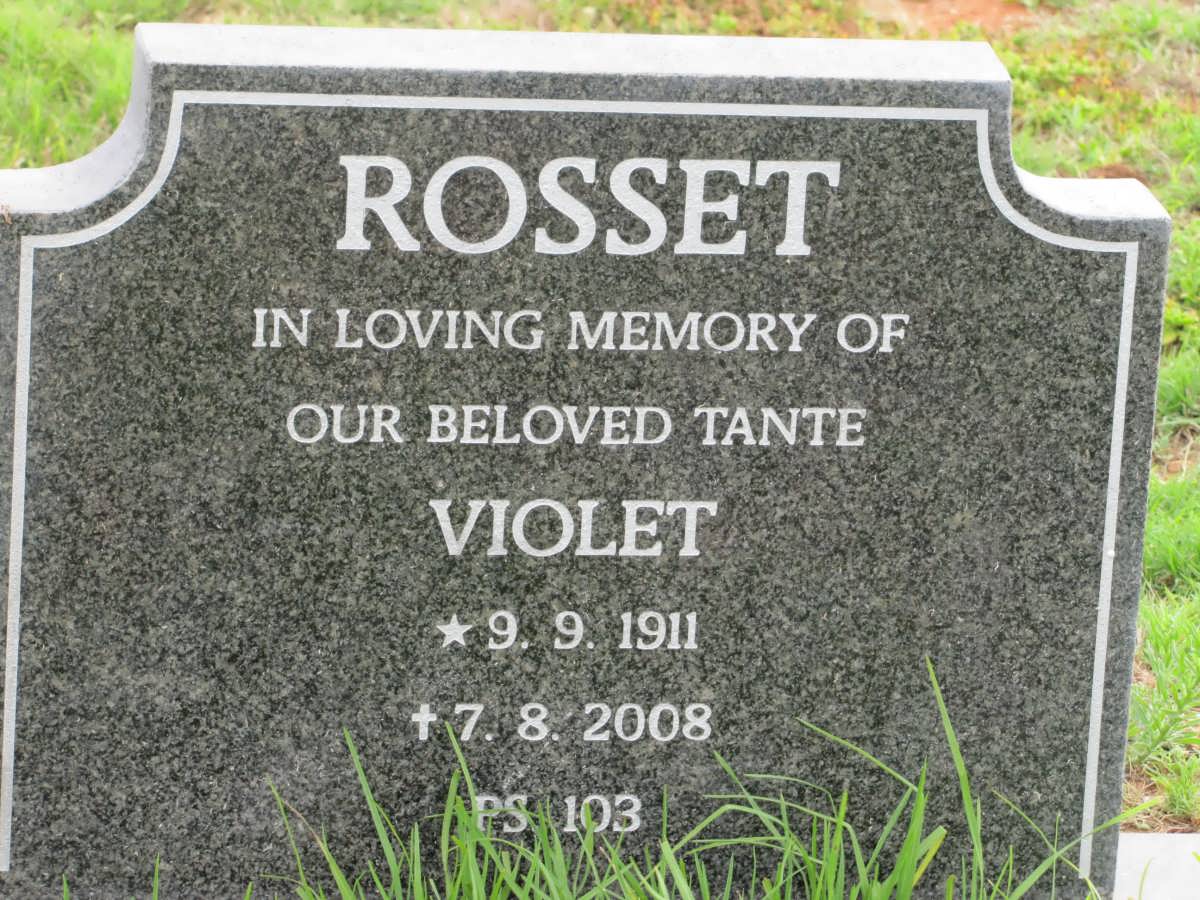 ROSSET Violet 1911-2008