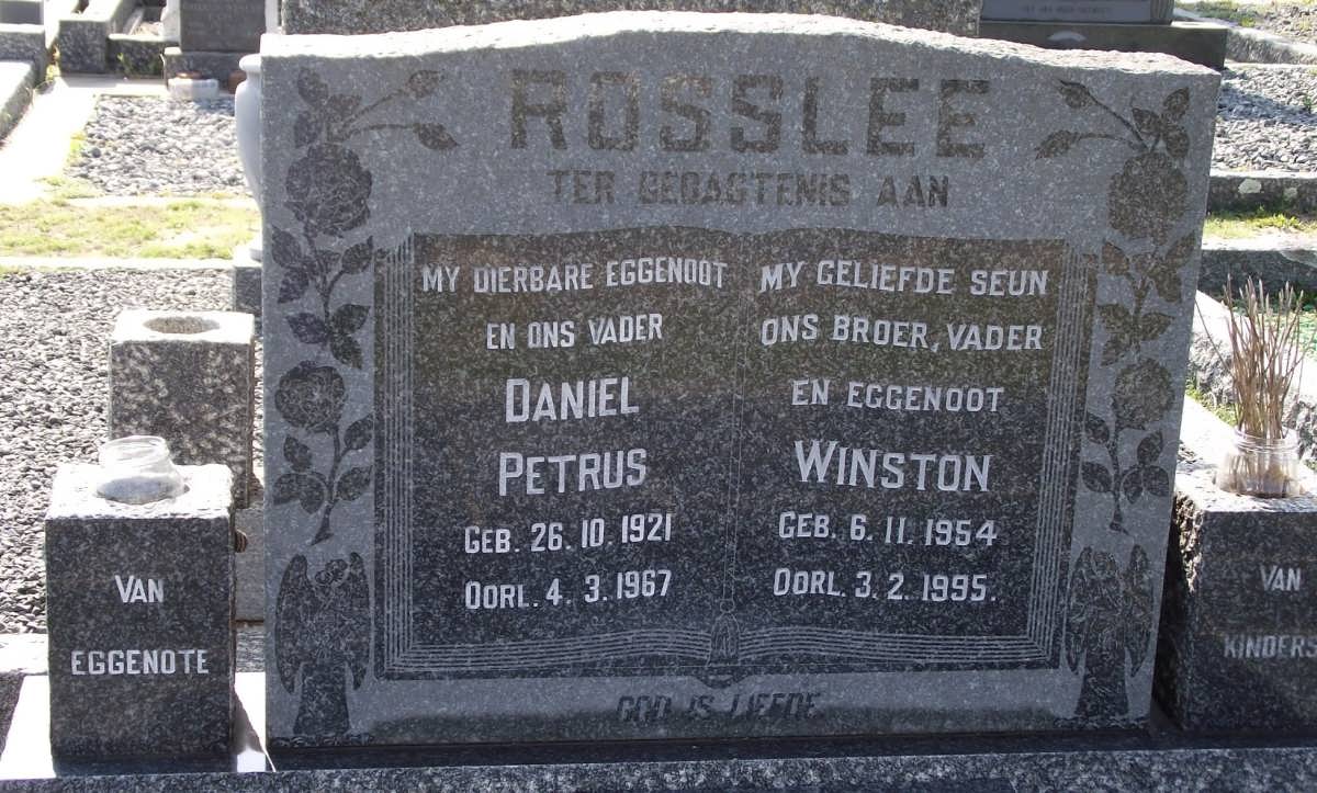 ROSSLEE Daniel Petrus 1921-1967 :: ROSSLEE Winston 1954-1995