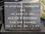 ROSSOUW Hester P. nee VAN VUUREN 1906-1976