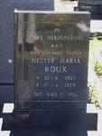 ROUX Hester Maria 1903-1979