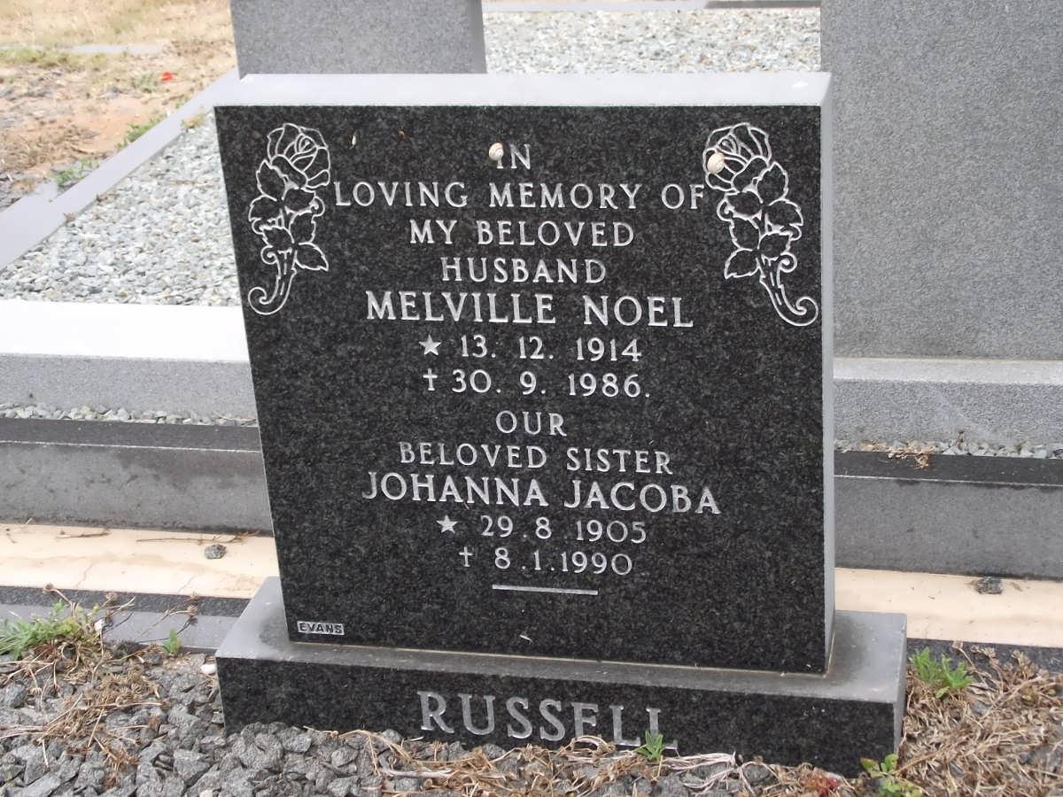 RUSSELL Johanna Jacoba 1905-1990 & Melville Noel 1914-1986