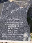 RWANQA Victoria Xoliswa 1940-2011