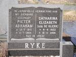 RYKE Pieter Abraham 1915-1984 & Catharina Elizabeth DE KLERK 1923-2006