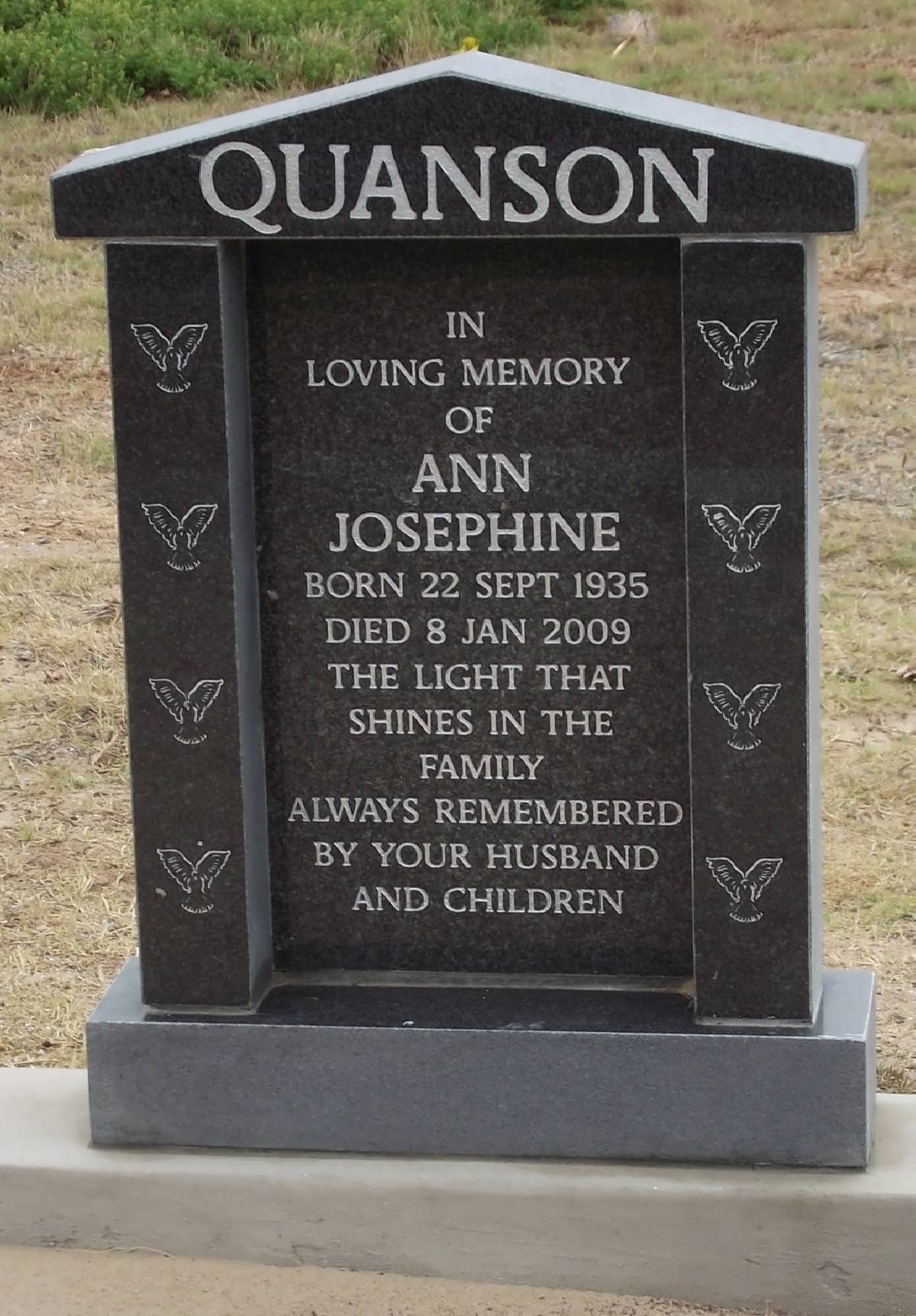 QUANSON Ann Josephine 1935-2009