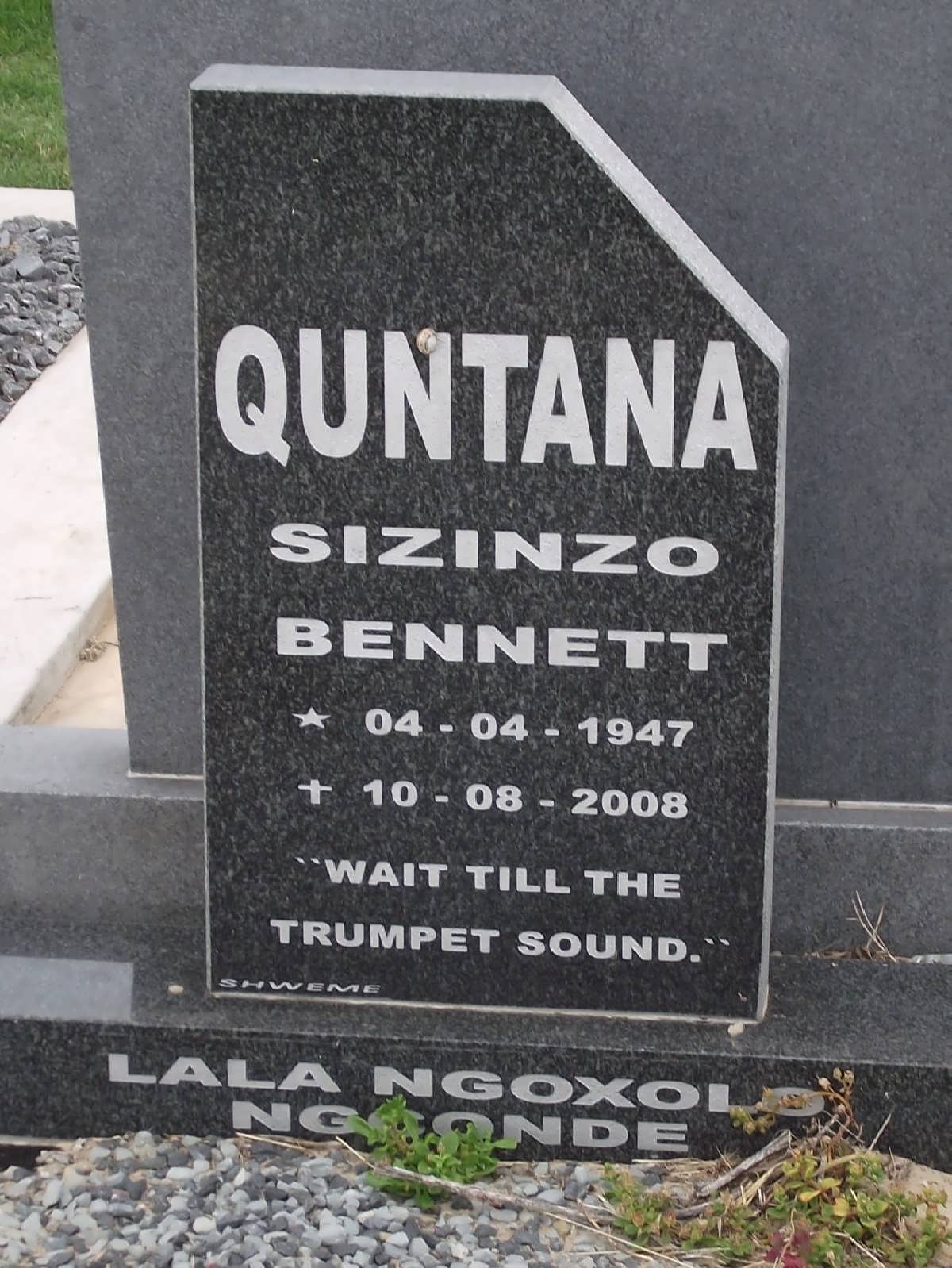 QUNTANA Sizinzo Bennett 1947-2008