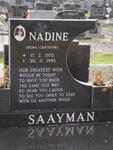 SAAYMAN Nadine nee CRICHTON 1970-1995