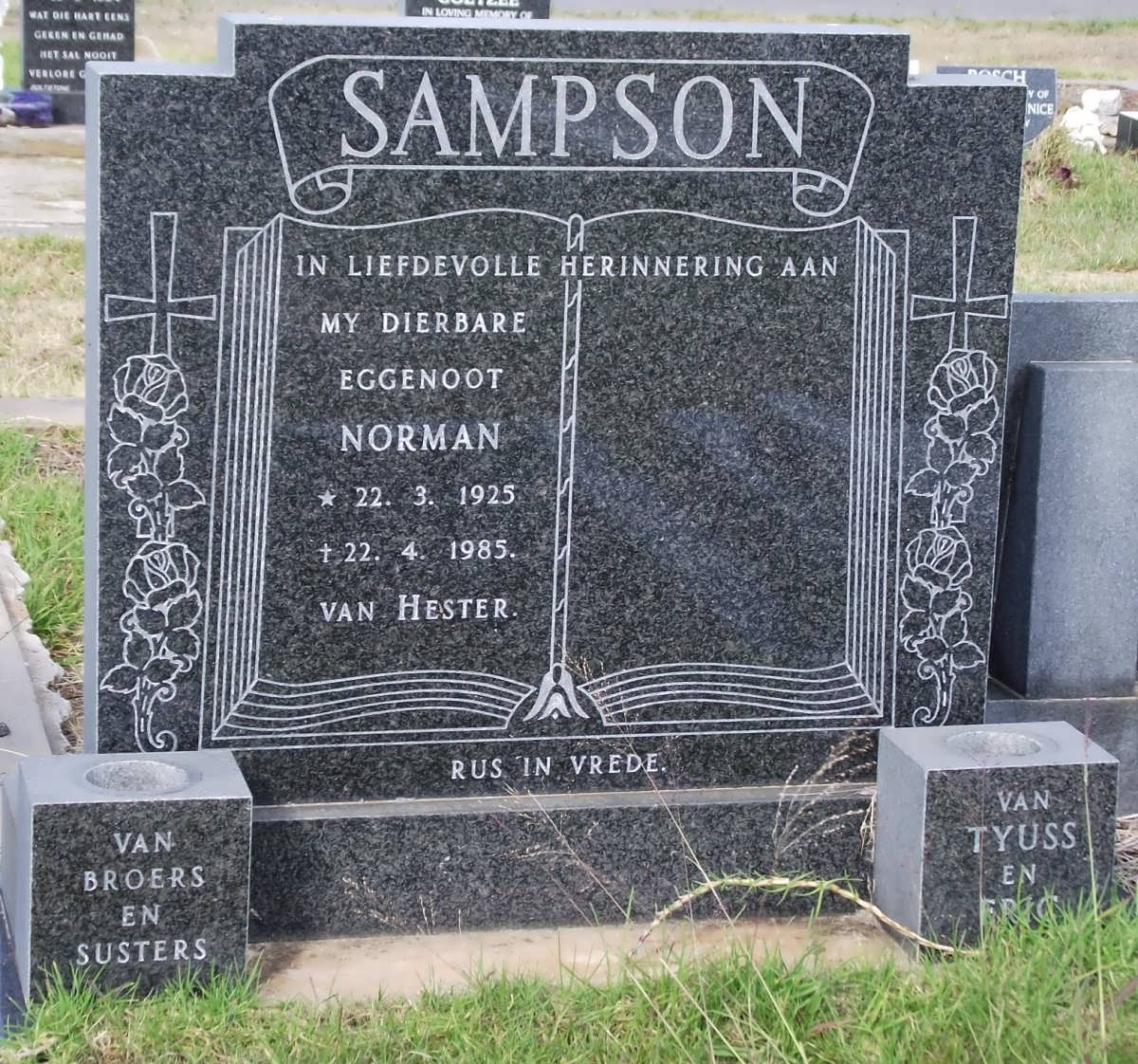 SAMPSON Norman 1925-1985