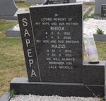 SAPEPA Nozimanga Rhoda 1932-2000 :: SAPEPA Mazizi Maxen 1976-2001