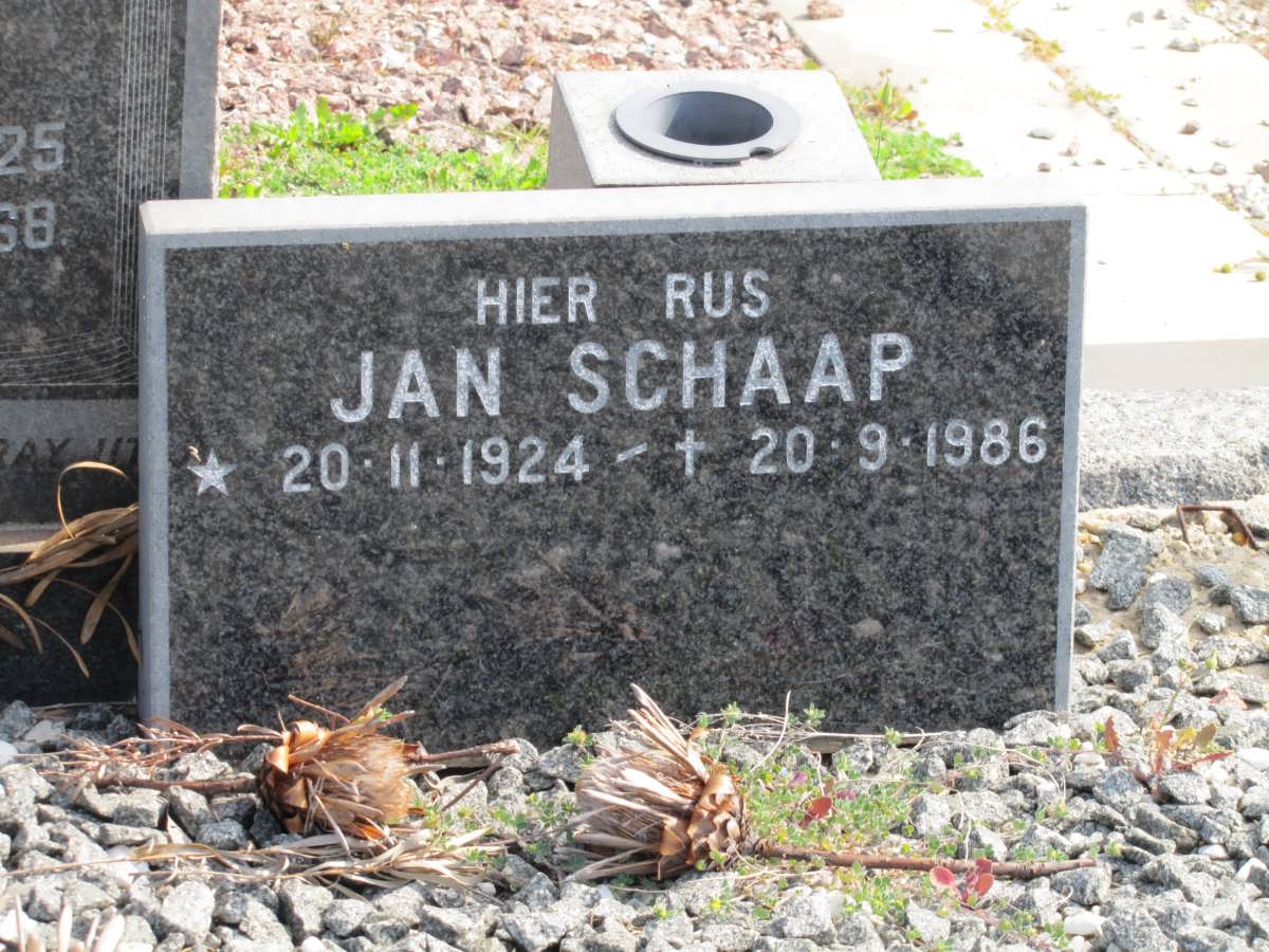 SCHAAP Jan 1924-1986