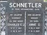 SCHNETLER Charles E.J. 1927-1977 & Annie G. 1926-2007