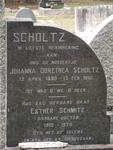 SCHOLTZ Johanna Dorothea Scholtz 1880-1961 :: SCHMITZ Esther 1910-1979