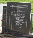 SEFALI Thembalethu David 1982-2007