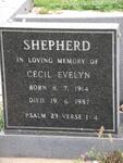 SHEPHERD Cecil Evelyn 1914-1987