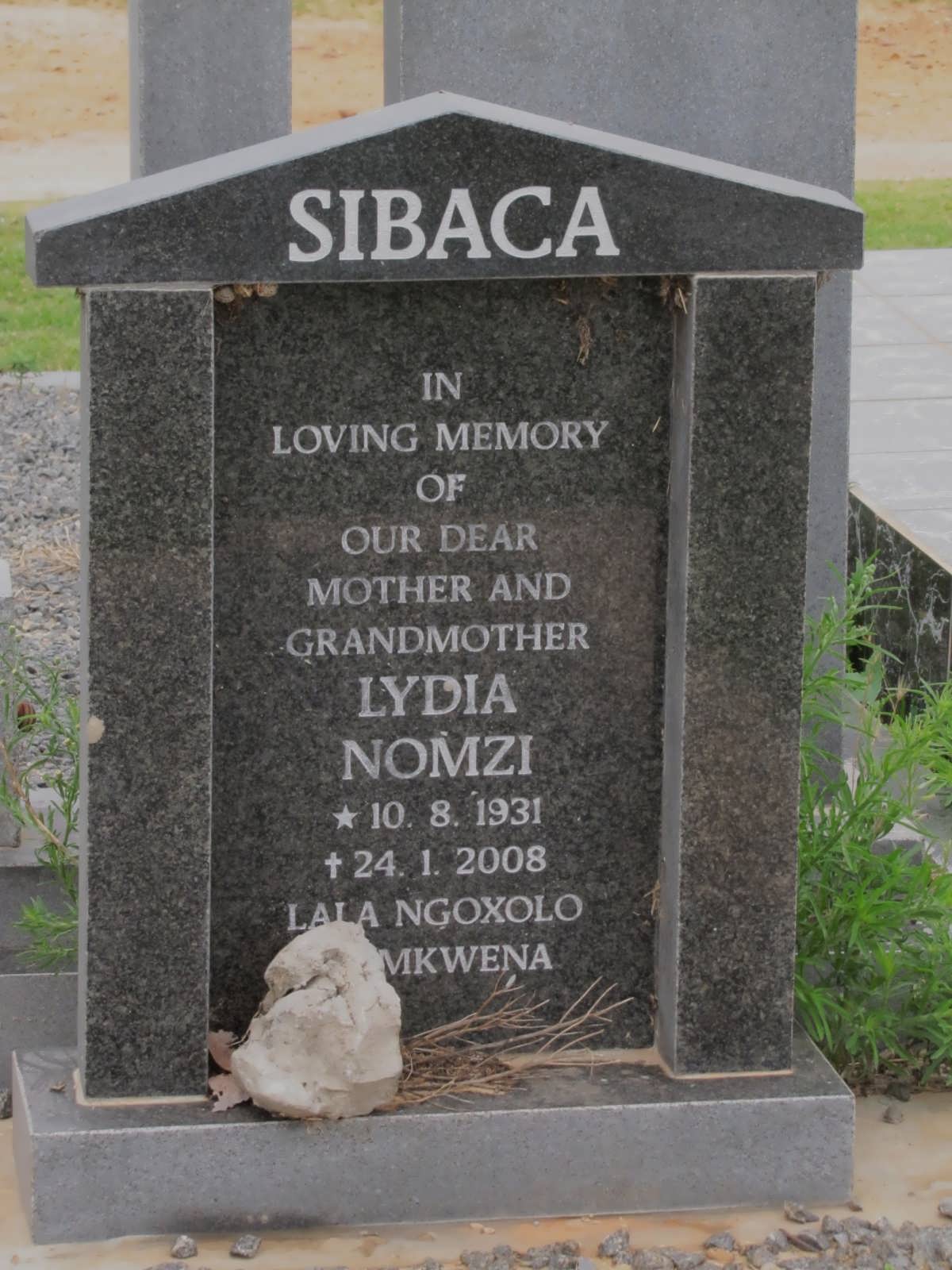 SIBACA Lydia Nomzi 1931-2008