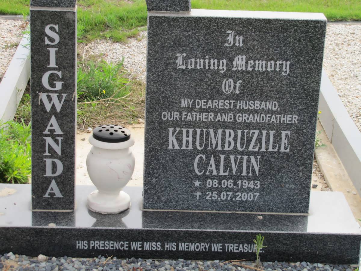 SIGWANDA Khumbuzile Calvin 1943-2007