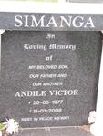 SIMANGA Andile Victor 1977-2008
