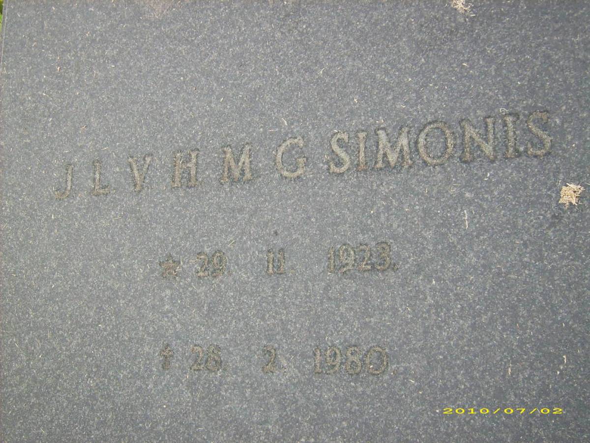 SIMONIS J.L.V.H.M.G. 1923-1980