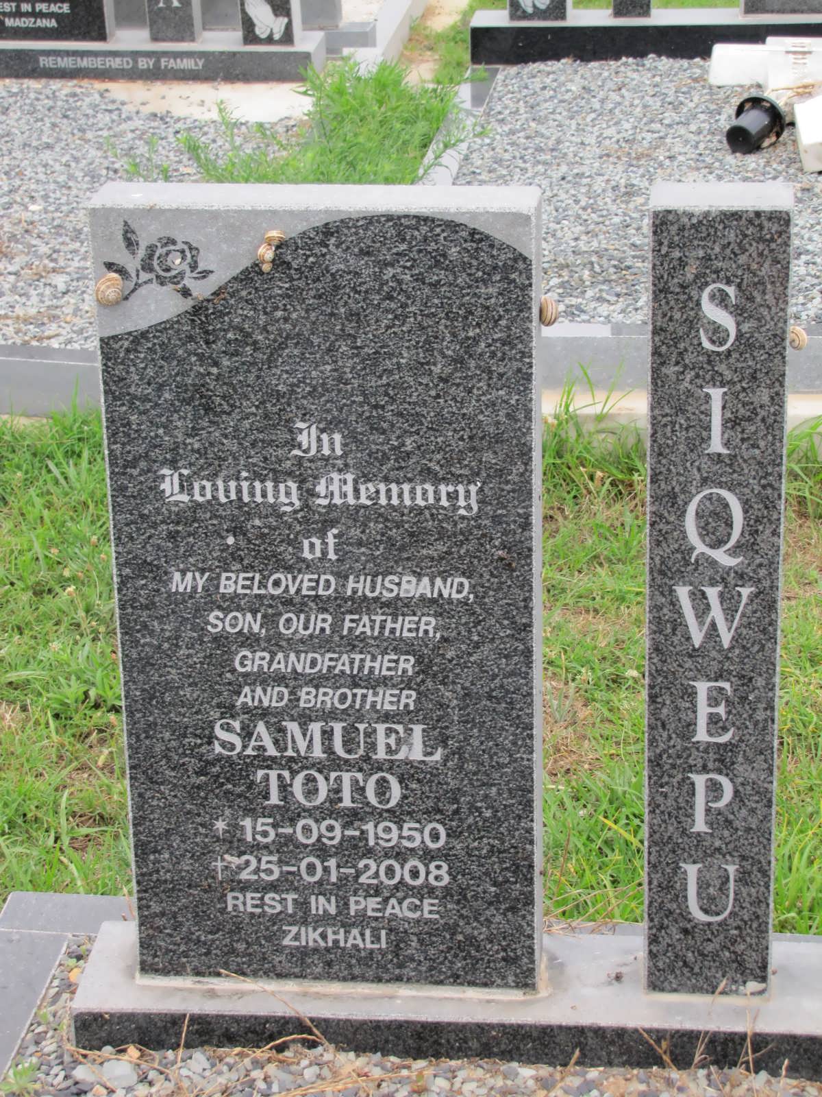 SIQWEPU Samuel Toto 1950-2008
