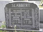 SLABBERT Gert Frederick 1920-2004 & Hester Susarah 1923-1994