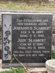 SLABBERT Johannes 1882-1961 & Judy 1887-1963