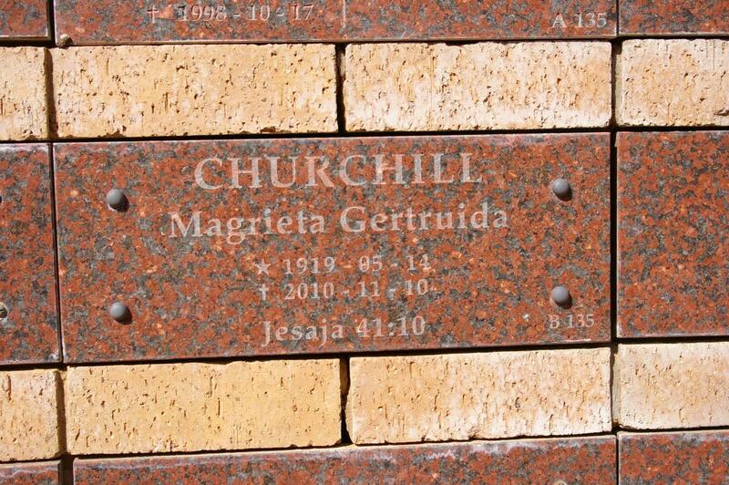CHURCHILL Magrieta Gertruida 1919-2010