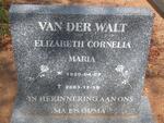 WALT Elizabeth Cornelia Maria, van der 1920-2003