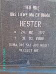 SCHAAP Hester 1917-2000