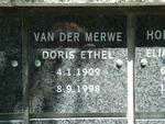 MERWE Doris Ethel, van der 1909-1998