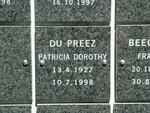 PREEZ Patricia Dorothy, du 1927-1998