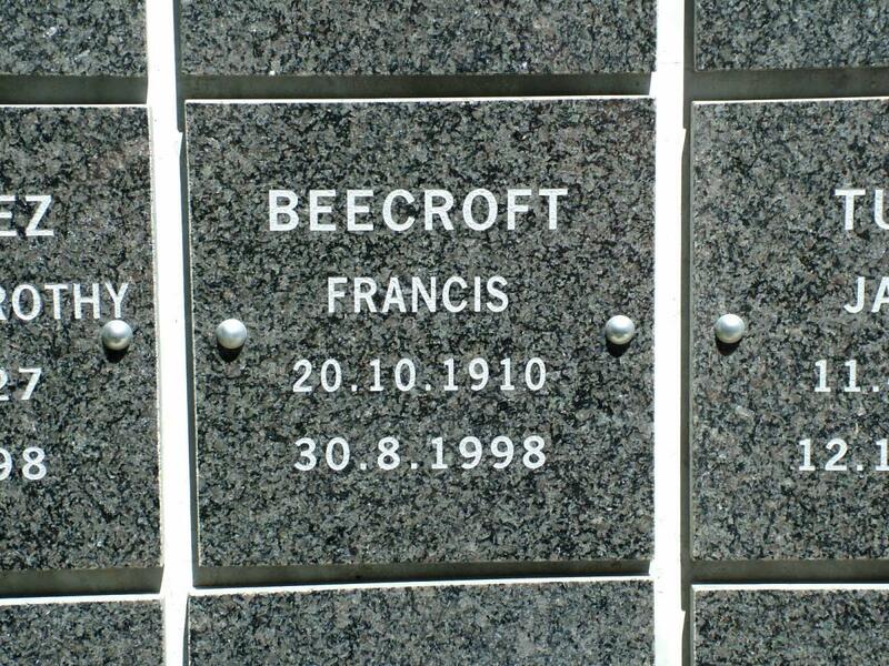 BEECROFT Francis 1910-1998