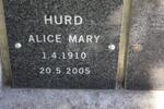 HURD Alice Mary 1910-2005