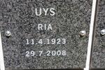 UYS Ria 1923-2008