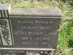 CARR Betsy Maria 1877-1965