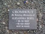 CROMHOUT Alexandra Beryl 1937-2007