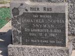 SNYMAN Dorathea Sophia nee JOUBERT 1893-1987