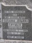 SNYMAN Susanna Johanna formerly MULLER nee FERREIRA 1890-1961