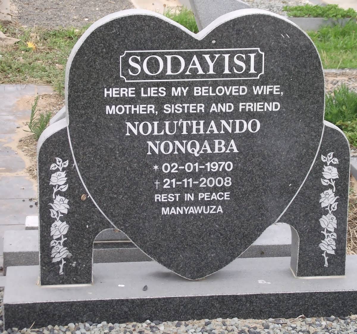 SODAYISI Noluthando Nonqaba 1970-2008