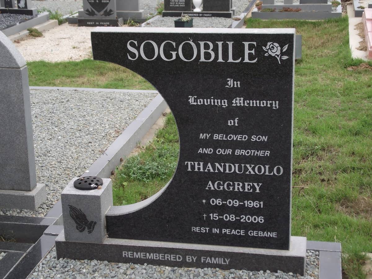 SOGOBILE Thanduxolo Aggrey 1961-2006