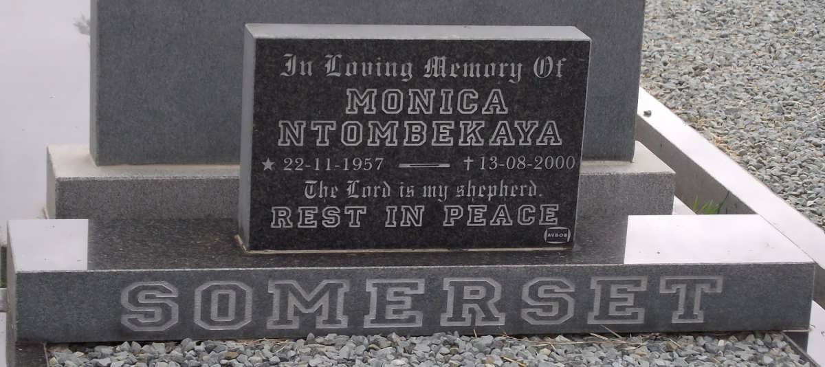 SOMERSET Monica Ntombekaya 1957-2000