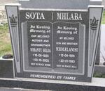 SOTA Nobantu Hilda 1935-2002 :: MHLABA Mxolelanisi 1974-1993