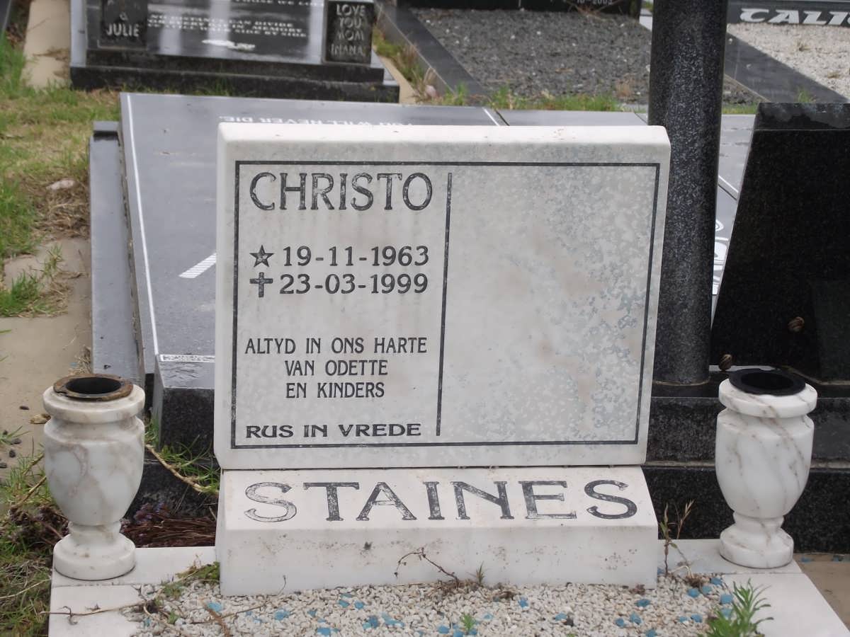 STAINES Christo 1963-1999