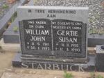 STARBUCK William John 1911-1992 & Gertie Susan 1922-1990